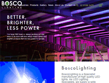 Tablet Screenshot of boscolighting.com.au